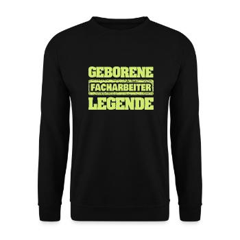 Beruf Facharbeiter - Unisex Pullover - Schwarz - Vorne - Alina (178cm) & Michal (187cm)