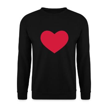 Heart - Sweat-shirt Unisexe - noir - Devant - Alina (178cm) & Michal (187cm)