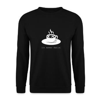 FK in the coffee - Unisex Pullover - Schwarz - Vorne - Alina (178cm) & Michal (187cm)