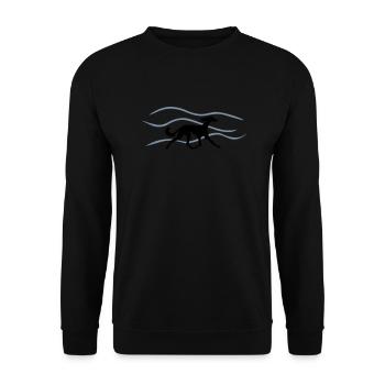 Saluki Motif - Unisex Sweatshirt - black - Front - Alina (178cm) & Michal (187cm)