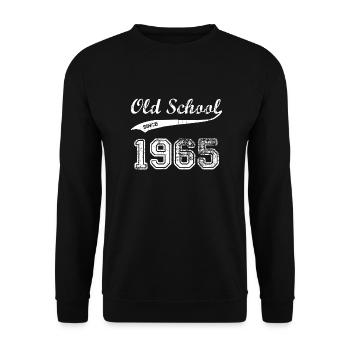 1965 - Unisex Pullover - Schwarz - Vorne - Alina (178cm) & Michal (187cm)