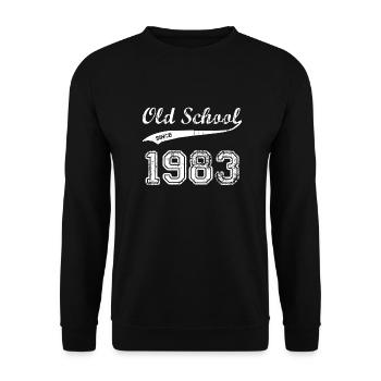 1983 - Unisex Pullover - Schwarz - Vorne - Alina (178cm) & Michal (187cm)