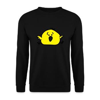 grand oiseau - Sweat-shirt Unisexe - noir - Devant - Alina (178cm) & Michal (187cm)