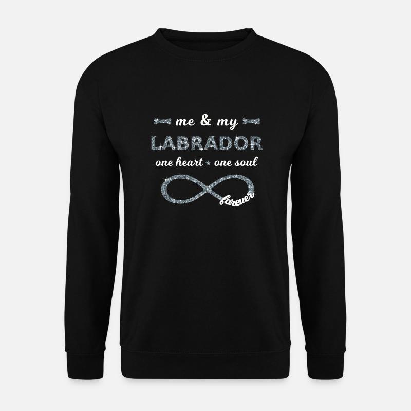 Me & my Labrador Hundeliebhaber Infinity Glitzer 8 - Unisex Pullover - Schwarz