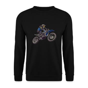 Motocross - Unisex Sweatshirt - black - Front - Alina (178cm) & Michal (187cm)