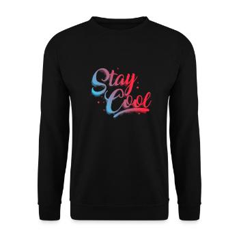 reste detendu - Sweat-shirt Unisexe - noir - Devant - Alina (178cm) & Michal (187cm)
