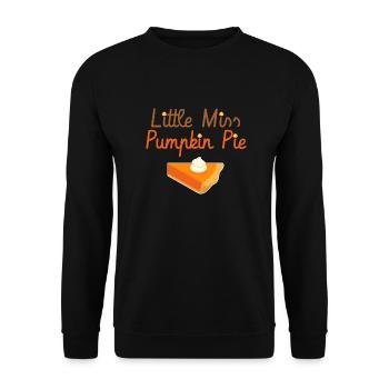 Little Miss Pumpkin Pie - Kürbis Halloween Herbst - Unisex Pullover - Schwarz - Vorne - Alina (178cm) & Michal (187cm)
