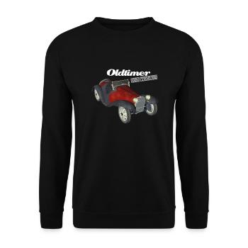 Oldtimer on Tour - Unisex Sweatshirt - black - Front - Alina (178cm) & Michal (187cm)