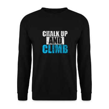 Chemise d'escalade et de bloc - Chalk Up and Climb - Sweat-shirt Unisexe - noir - Devant - Alina (178cm) & Michal (187cm)