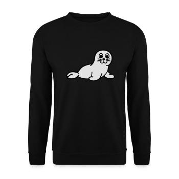 Pinnipèdes - Sweat-shirt Unisexe - noir - Devant - Alina (178cm) & Michal (187cm)