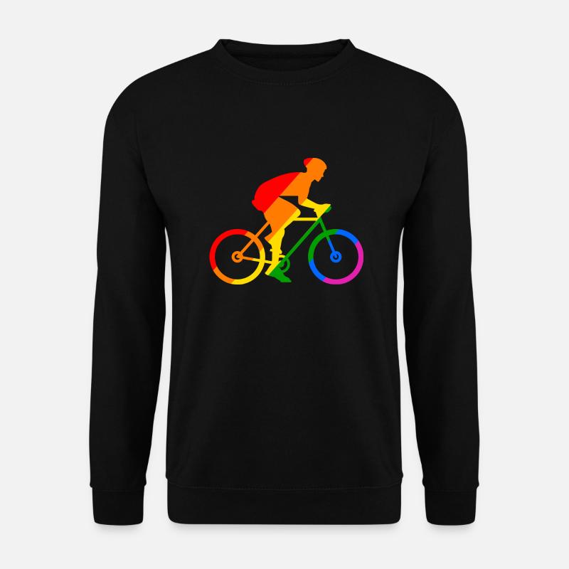 Regenbogen Fahrrad Sport - Unisex Pullover - Schwarz