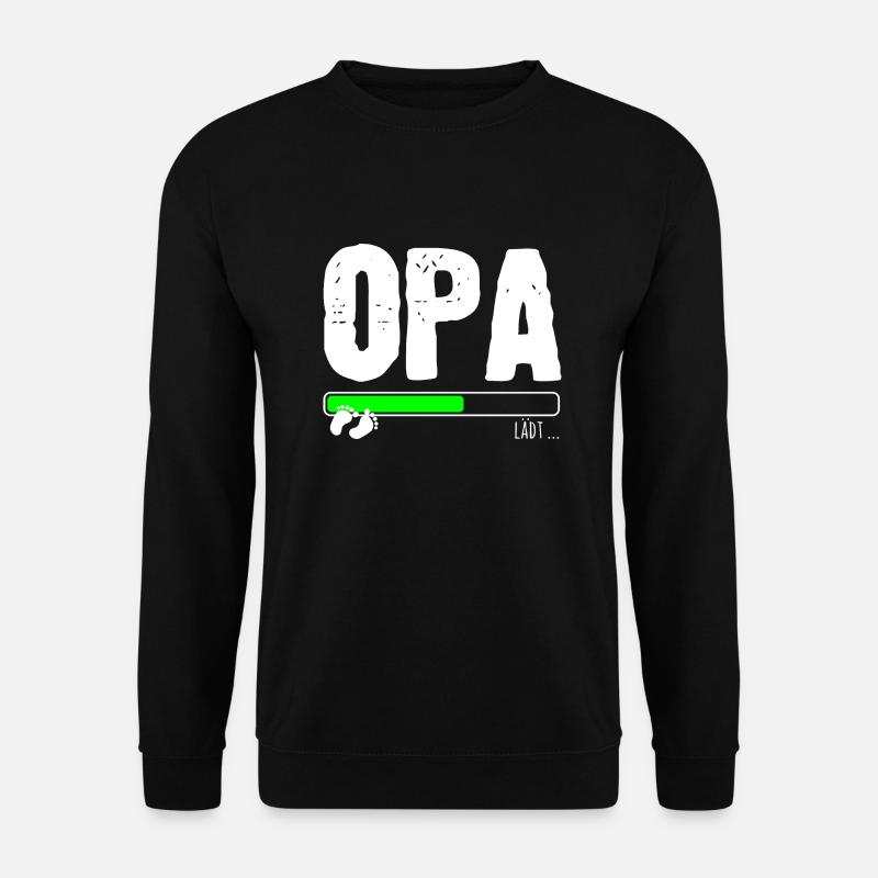 Opa Baby Ladebalken loading lädt Geschenk - Unisex Pullover - Schwarz