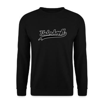 Unterhopft - Funny Bavarian Beer / Humor Slogan - Unisex Sweatshirt - black - Front - Alina (178cm) & Michal (187cm)