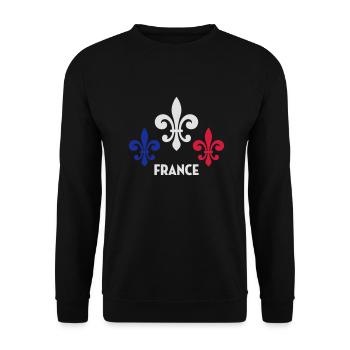 France Français Française French Frankreich - Unisex Sweatshirt - black - Front - Alina (178cm) & Michal (187cm)