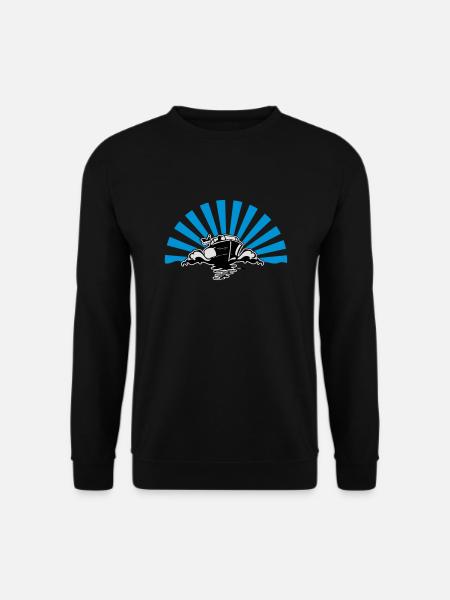 Motorboot 3C - Farbwechsel - Unisex Pullover - Schwarz