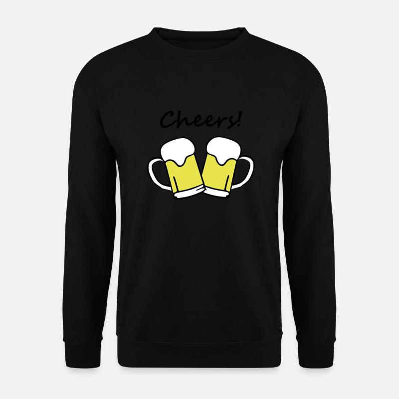 Bier, Cheers! - Unisex Pullover - Schwarz