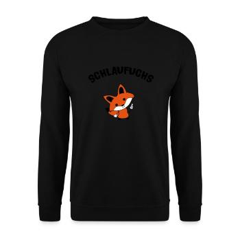 schlaufuchs_02 - Unisex Pullover - Schwarz - Vorne - Alina (178cm) & Michal (187cm)