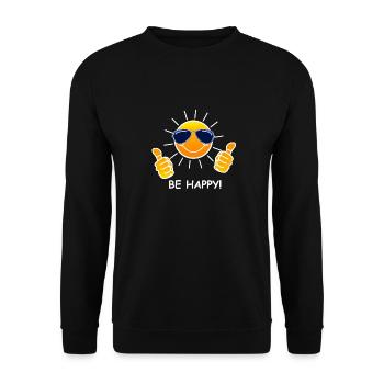 Le soleil, heureux ! - Sweat-shirt Unisexe - noir - Devant - Alina (178cm) & Michal (187cm)