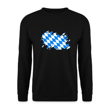 Bavaria flag federal state Bavarian Bayer - Unisex Sweatshirt - black - Front - Alina (178cm) & Michal (187cm)
