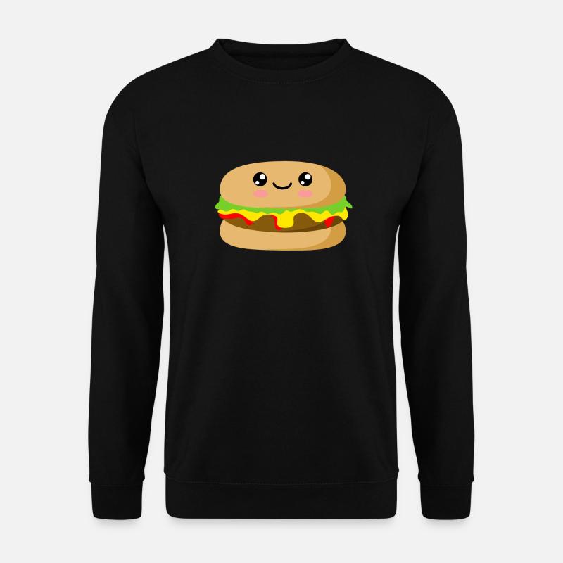 Burger - Unisex Pullover - Schwarz