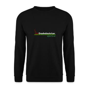 Grashalmstutzer - Unisex Pullover - Schwarz - Vorne - Alina (178cm) & Michal (187cm)