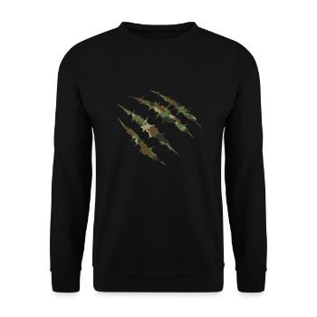 Combat Claws - Camouflage Military - Unisex Sweatshirt - black - Front - Alina (178cm) & Michal (187cm)