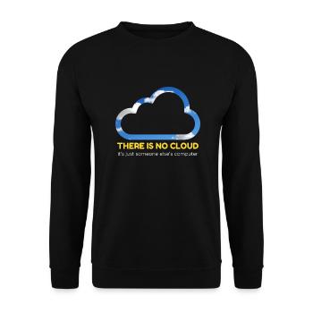 Cloud Computing Gift for Software Developers - Unisex Sweatshirt - black - Front - Alina (178cm) & Michal (187cm)