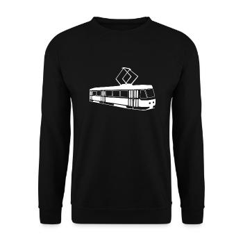 Tram Gift - Unisex Sweatshirt - black - Front - Alina (178cm) & Michal (187cm)