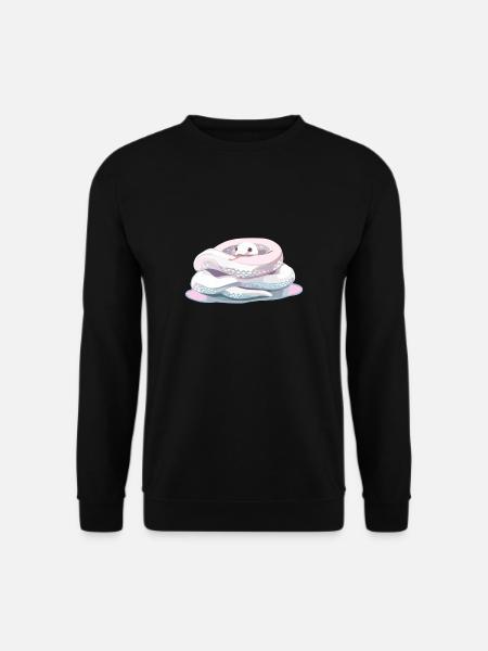 writhe littel cute baby snake - Unisex Pullover - Schwarz