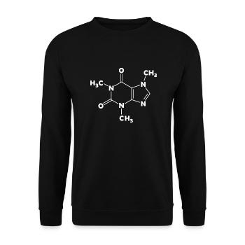 Caffeine Molecule Structural Formula Coffee Chemistry - Unisex Sweatshirt - black - Front - Alina (178cm) & Michal (187cm)