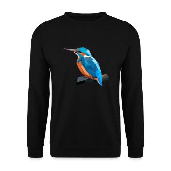 Polyart Eisvogel - Unisex Pullover - Schwarz - Vorne - Alina (178cm) & Michal (187cm)