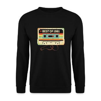 Best of 1981 Mixtape 40e anniversaire cassette - Sweat-shirt Unisexe - noir - Devant - Alina (178cm) & Michal (187cm)