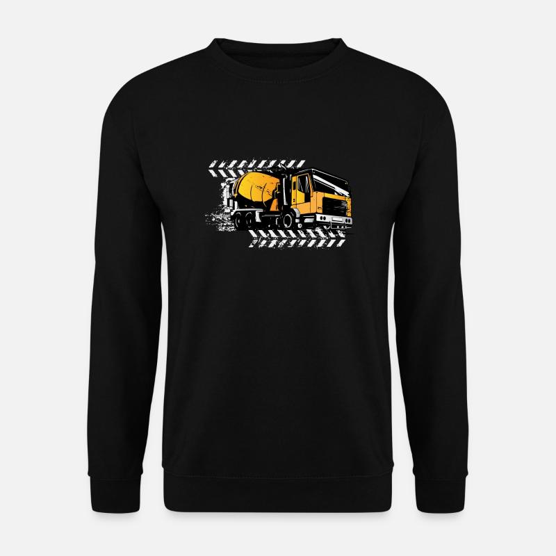 Camion de ciment construction chantier chantier de construction camionneur - Sweat-shirt Unisexe - noir