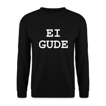 Ei Gude! - Unisex Pullover - Schwarz - Vorne - Alina (178cm) & Michal (187cm)