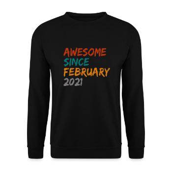génial depuis février 2021 - Sweat-shirt Unisexe - noir - Devant - Alina (178cm) & Michal (187cm)