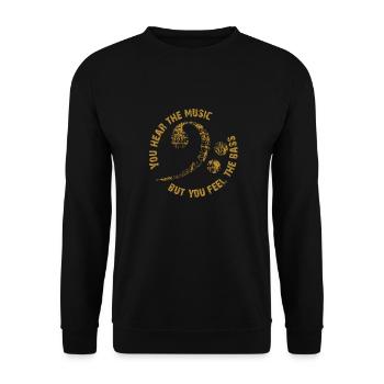 Écoutez la musique et sentez la basse - Sweat-shirt Unisexe - noir - Devant - Alina (178cm) & Michal (187cm)