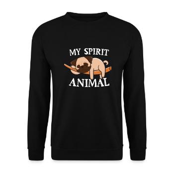 My spirit animal - Unisex Sweatshirt - black - Front - Alina (178cm) & Michal (187cm)