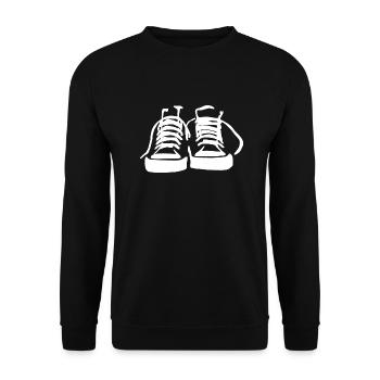 Sneakers For Dark - Unisex Sweatshirt - black - Front - Alina (178cm) & Michal (187cm)