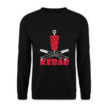 kebab chef cuisine restaurant kebab to personalized - Unisex Sweatshirt - black - Front - Alina (178cm) & Michal (187cm)