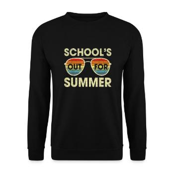 Rétro dernier jour d’école pour professeur d’été - Sweat-shirt Unisexe - noir - Devant - Alina (178cm) & Michal (187cm)
