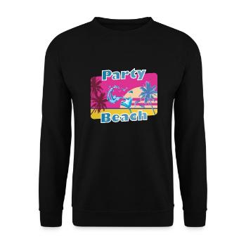 Cool party shirt summer beach vacation gift - Unisex Sweatshirt - black - Front - Alina (178cm) & Michal (187cm)