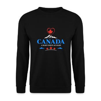 Canada Vancouver Montreal Toronto Maple Leaf Heart - Unisex Sweatshirt - black - Front - Alina (178cm) & Michal (187cm)