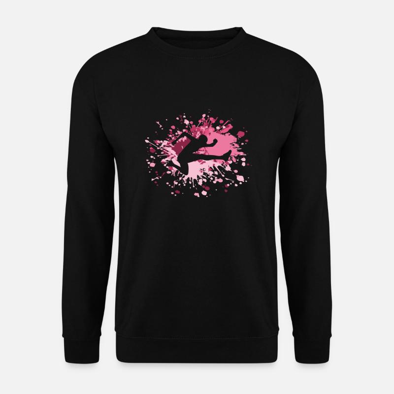 Athletics Track And Field Hurdling Color Splash - Unisex Pullover - Schwarz