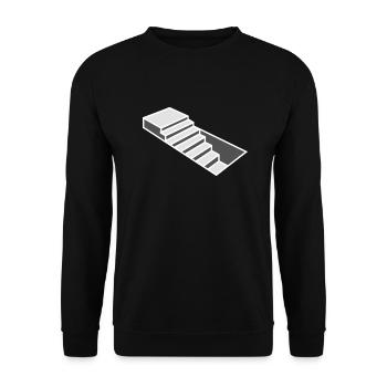 Ladder Illusion - Unisex Pullover - Schwarz - Vorne - Alina (178cm) & Michal (187cm)