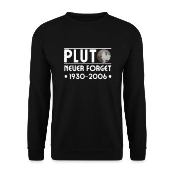 PLUTO NEVER FORGET 1930 - 2006 - Unisex Sweatshirt - black - Front - Alina (178cm) & Michal (187cm)