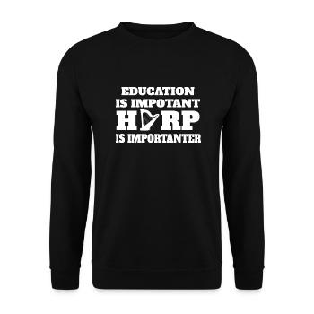 Harp Player Music Harp Instrument Harp Teacher - Unisex Sweatshirt - black - Front - Alina (178cm) & Michal (187cm)