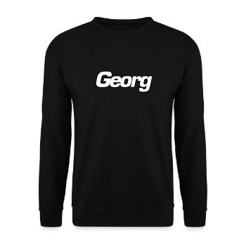 Name Georg Geschenk - Unisex Pullover - Schwarz - Vorne - Alina (178cm) & Michal (187cm)