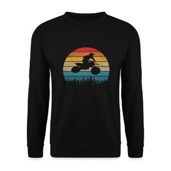 Moto Motocross Retro Enduro - Sweat-shirt Unisexe - noir - Devant - Alina (178cm) & Michal (187cm)