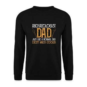 Archaeology Gift Archaeologist - Unisex Sweatshirt - black - Front - Alina (178cm) & Michal (187cm)