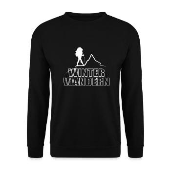 Winter wandern - Unisex Pullover - Schwarz - Vorne - Alina (178cm) & Michal (187cm)